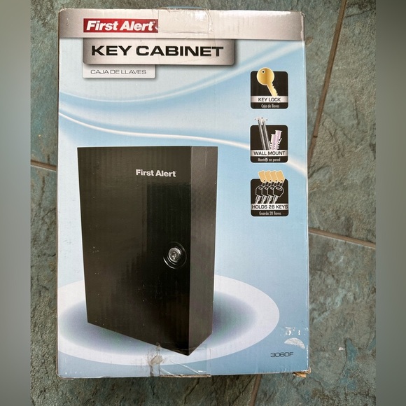 NEW First Alert 3060F Steel Wall Mount Key Cabinet, 0.15 Cubic ft, Black - Picture 1 of 4